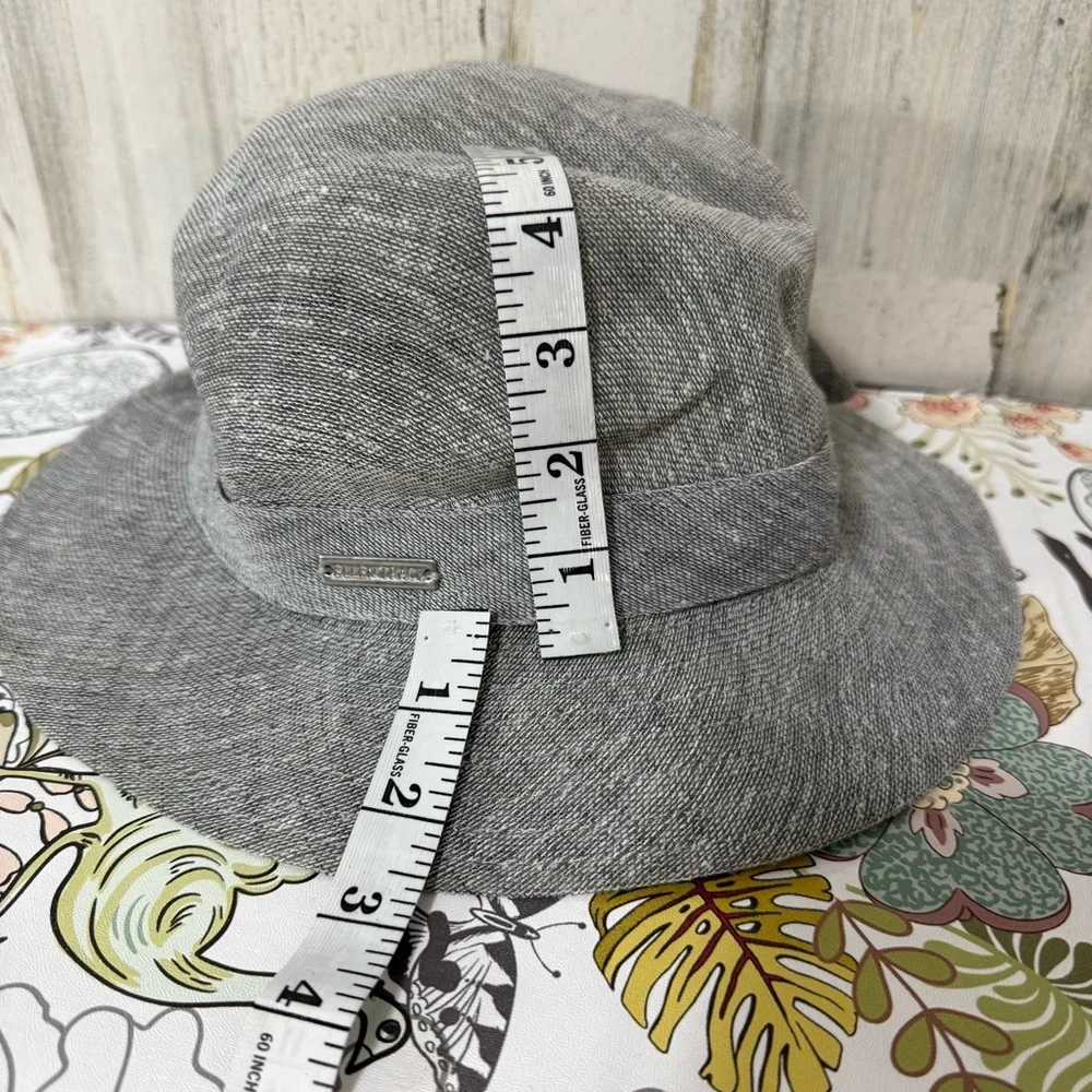 Ellen Tracy Gray Cloche Hat with Floral Accent